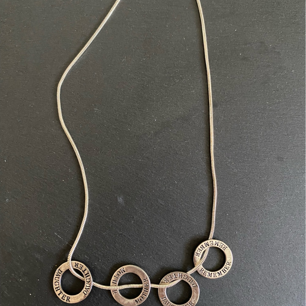 Hallmark Silver Sentiment Necklace